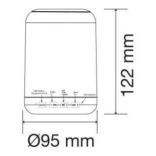 3 - Lámpara de mesa LED inteligente regulable al tacto de 3 W con altavoz V-Tac